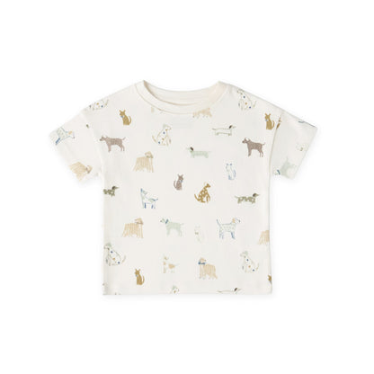 Dropped Shoulder Short Sleeve T-Shirt - Dog Days