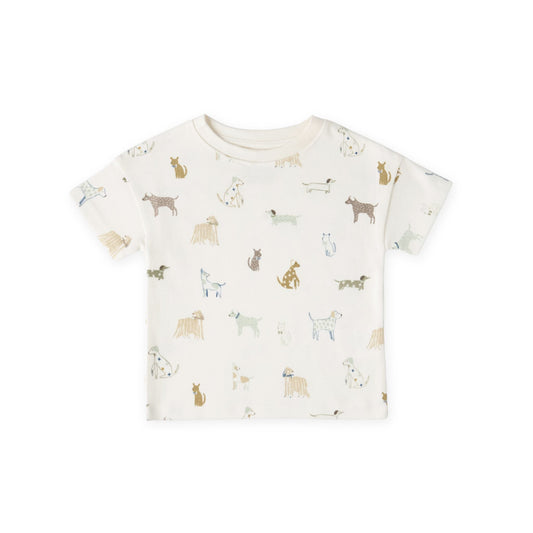 Dropped Shoulder Short Sleeve T-Shirt - Dog Days