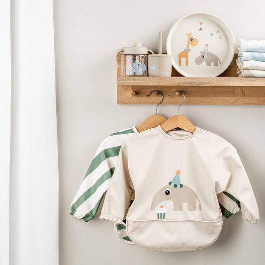 Sleeved pocket bib Celebration Sand