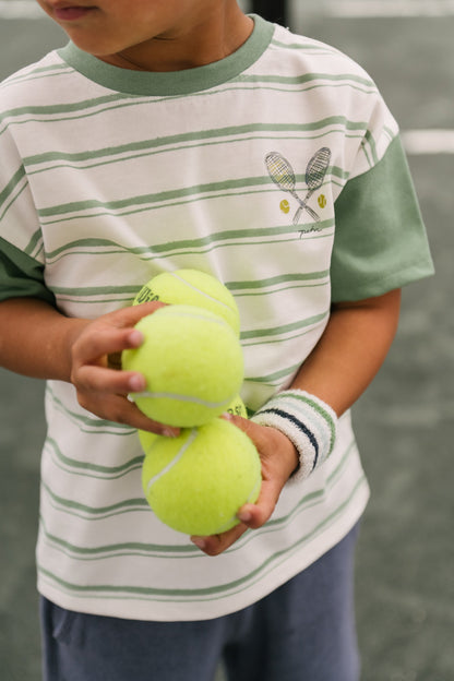 Tennis Dropped Shoulder T-Shirt - Court Side