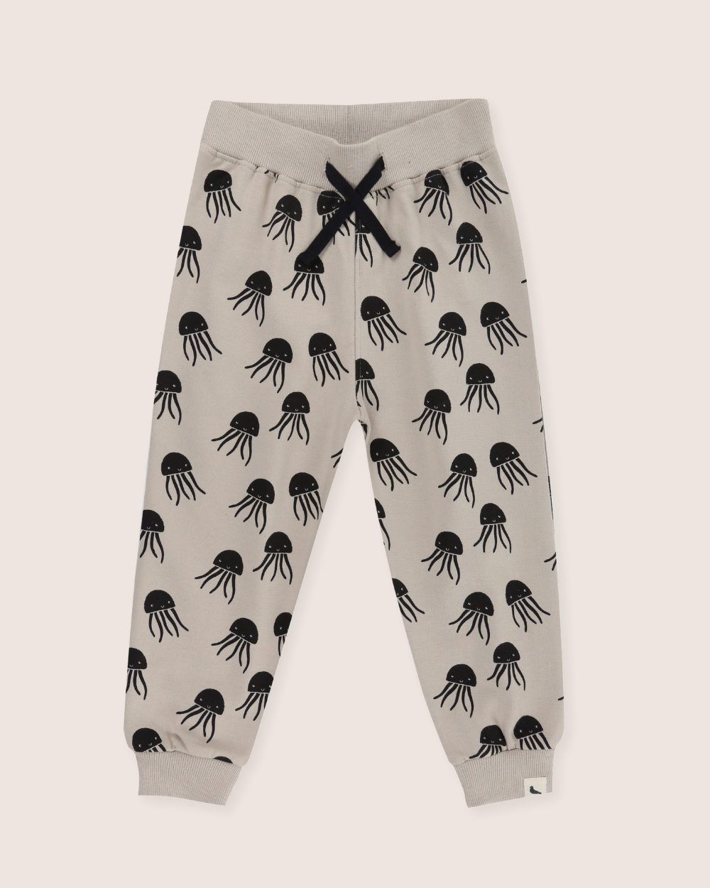 Jellyfish Print Joggers: Sand / 2-3 Years