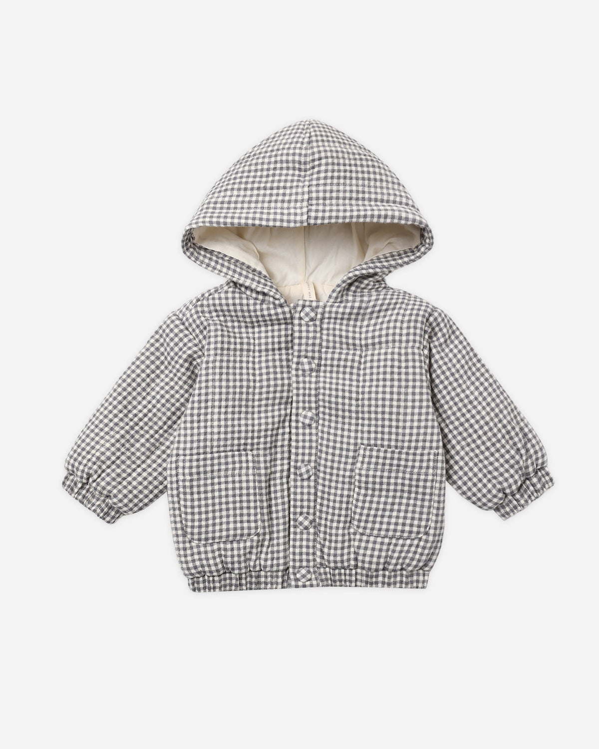 Hooded Woven Jacket Midnight Gingham