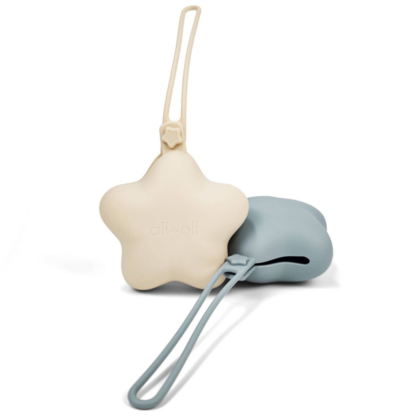 Ali+Oli Silicone Pacifier Case 2-pack Star (Mist-Sand)