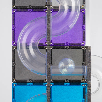 CONNETIX Magnetic Tiles Glitter Galaxy Ball Run Pack, 61 pc