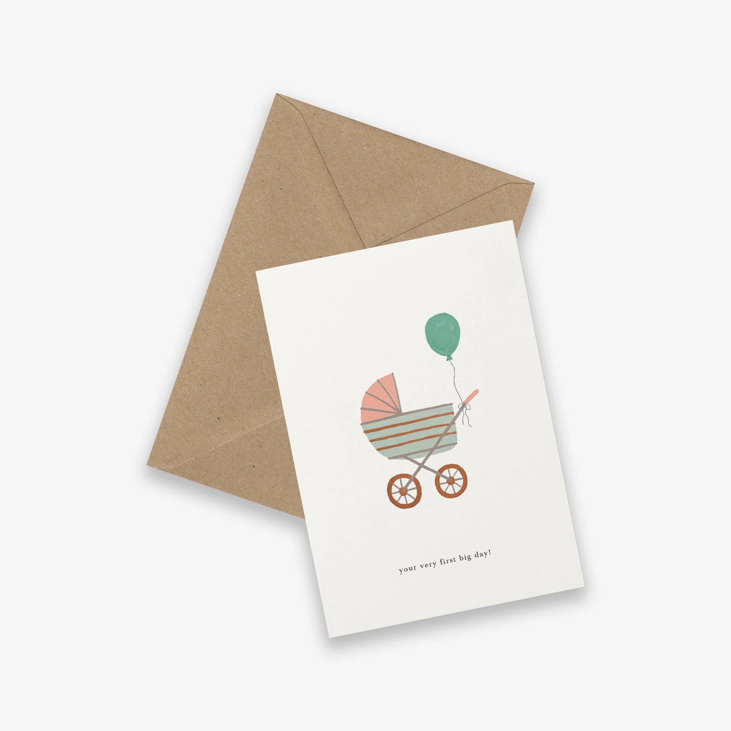 Greeting Card // Pram (your very first big day!)