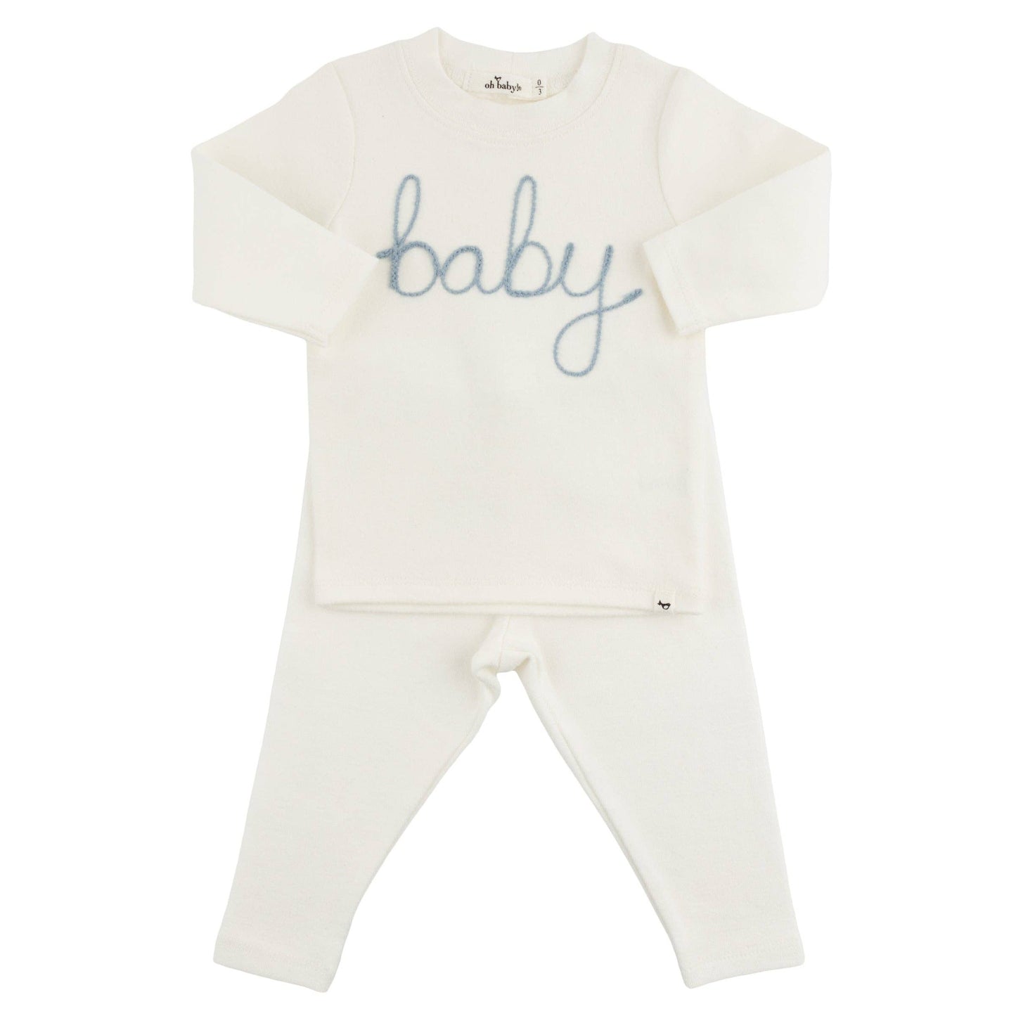 "baby" Fog Embroidered 2pc Set