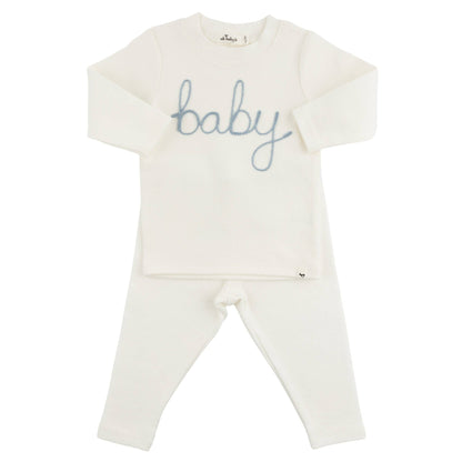 "baby" Fog Embroidered 2pc Set