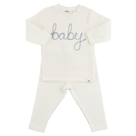 "baby" Fog Embroidered 2pc Set