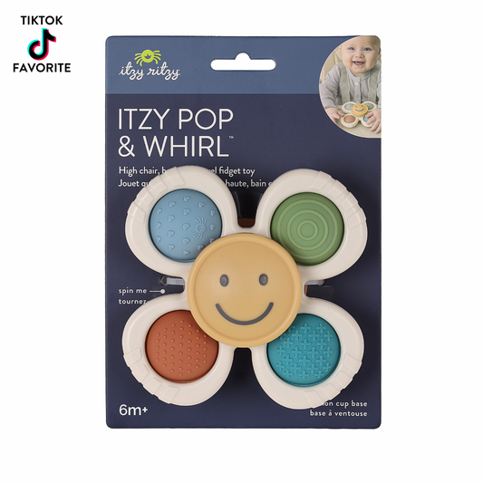 Itzy Pop & Whirl™ Fidget Spinner Travel & Bath Toy: Strawberry