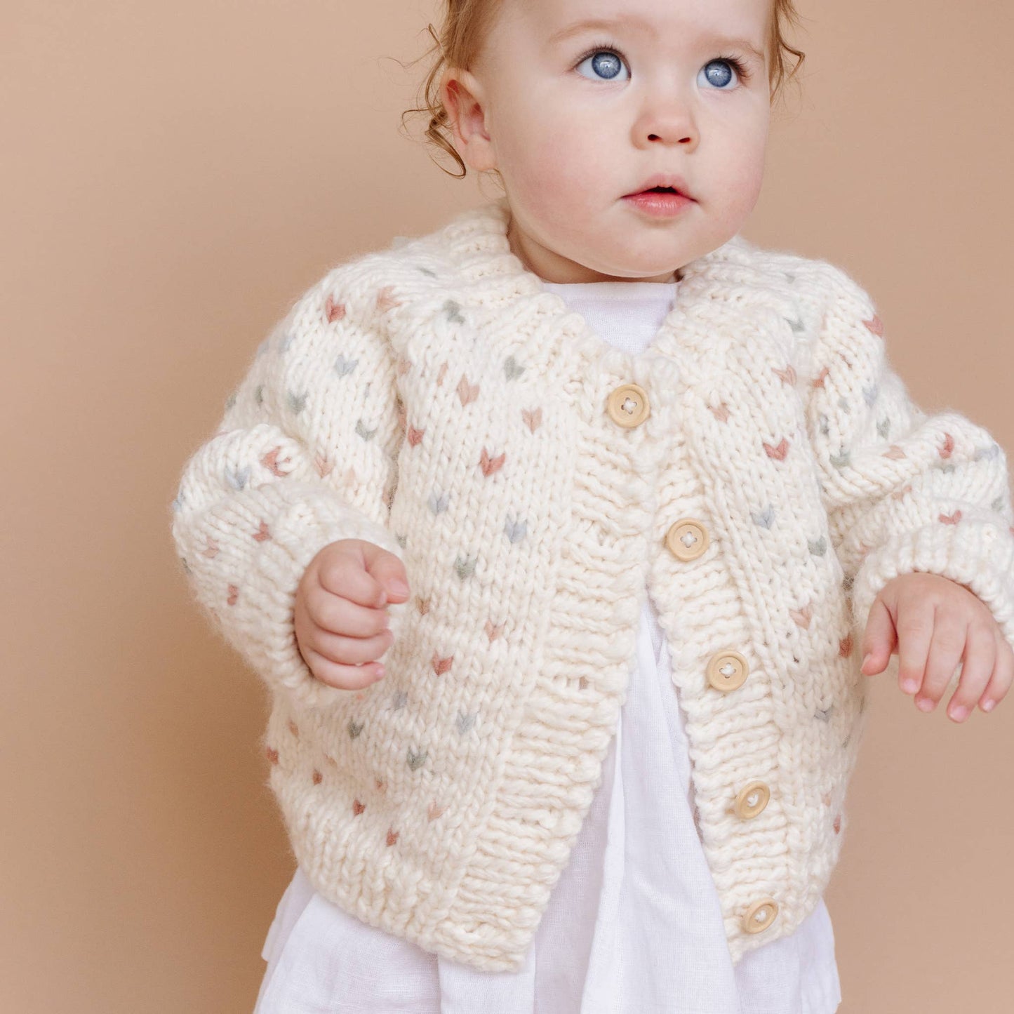 Sawyer Cardigan, Pastel Kids Baby Apparel Sweater Winter: XS; 6-12M