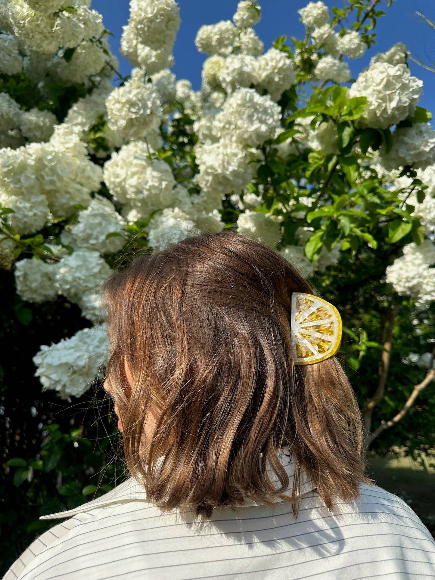 Hand-painted Citrus Slice Fruit Claw Hair Clip | Eco-Friendly
