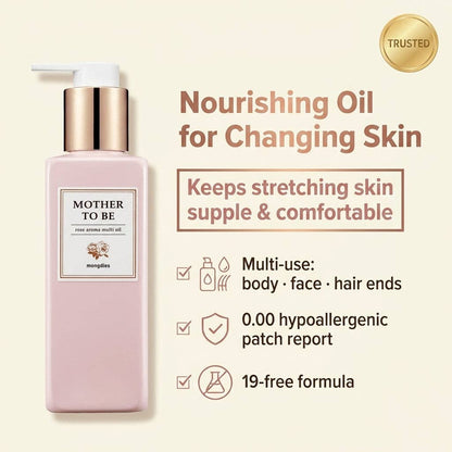 Mother To Be Rose Aroma Multi Oil 200ml | Nourishing Maternity Body Oil | Made in Korea