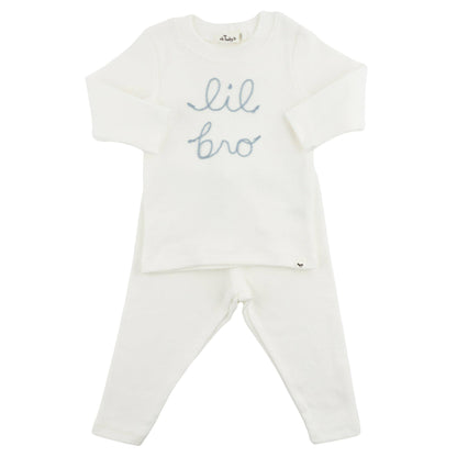 "lil bro" Fog 2pc Set BR: Cream / 3-6 mo