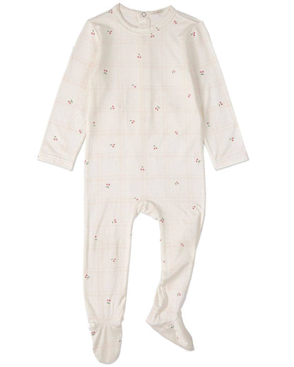 Berry Sweet Plaid Footie: Pink / 6-M