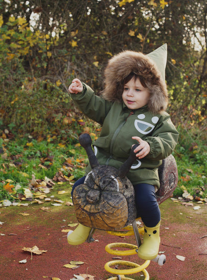 Warm Waterproof & Snowproof Kids' Winter Coat (Kaki)