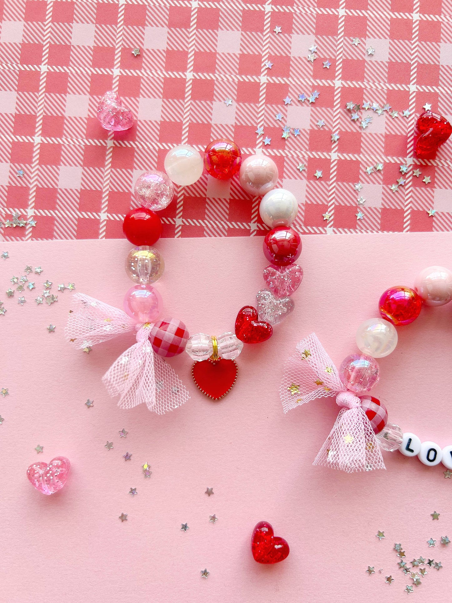Valentine Red Heart Kids Charm Bracelet