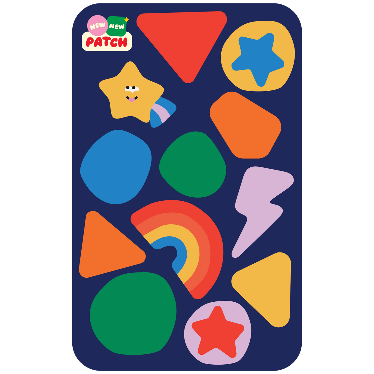 Rainbow Sticker Patch Sheet