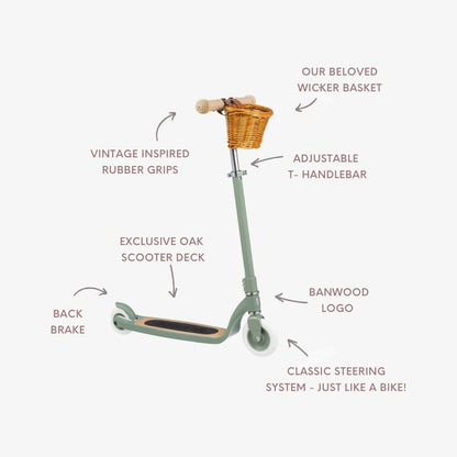 Banwood Vintage Maxi Scooter - Forest