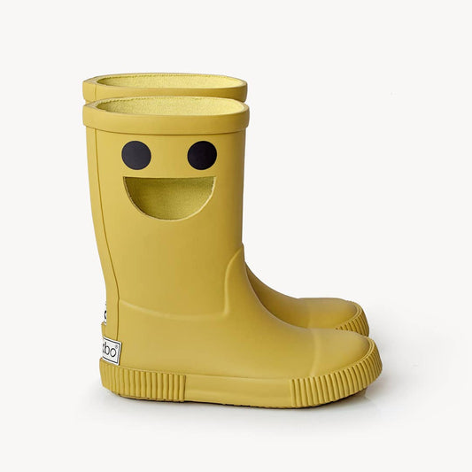 WISTITI Kids Rain Boots - Eco Rubber - Mustard: 22