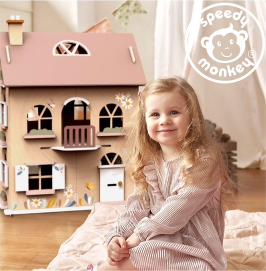 Doll House Kitchen set w/4 chairs incl. 1 character