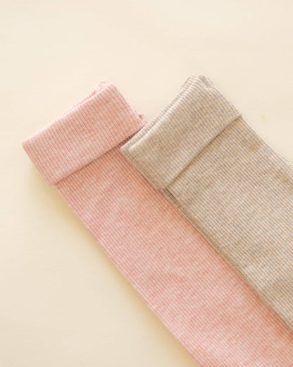 Ribbed Long Sleeve Onesie Rose