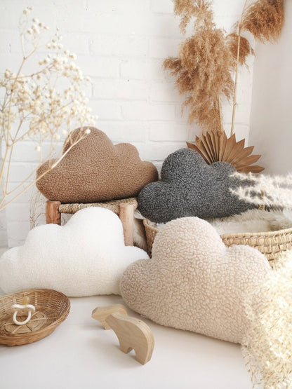 Cloud cushion for children's room, color Ivory: Beige