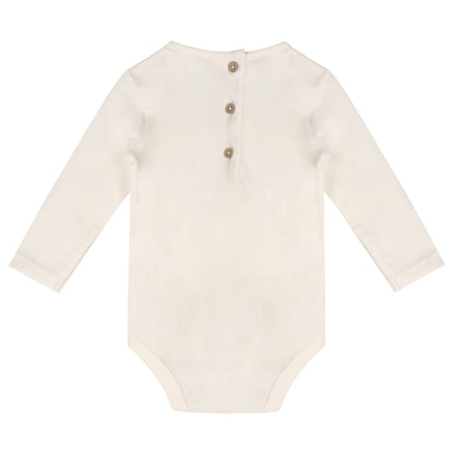 Excavator Truck Embroidered Baby Overall Set -Organic Cotton: Oat Heather / 3-6M