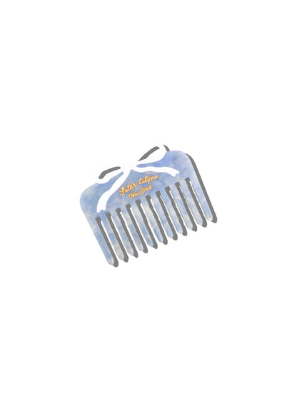 Hand-painted Vintage Bow Pocket Comb | Eco-Friendly