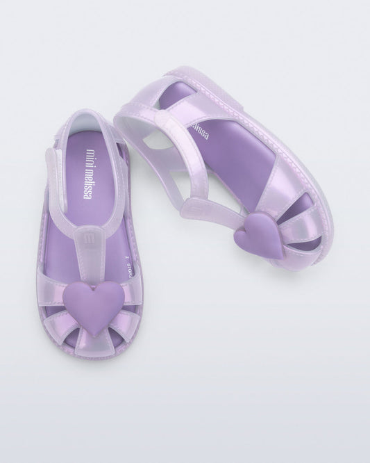 Mini Melissa Hip Heart Baby Ballerinas: Lilac