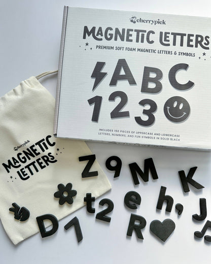 Soft Foam Magnetic Letters & Symbols 150pc Set: Milky White