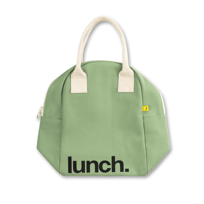 Zipper Lunch Bag - ‘Lunch’ Moss