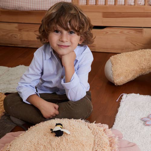 Floor cushion Pink Daisy: Ø 2' 4"