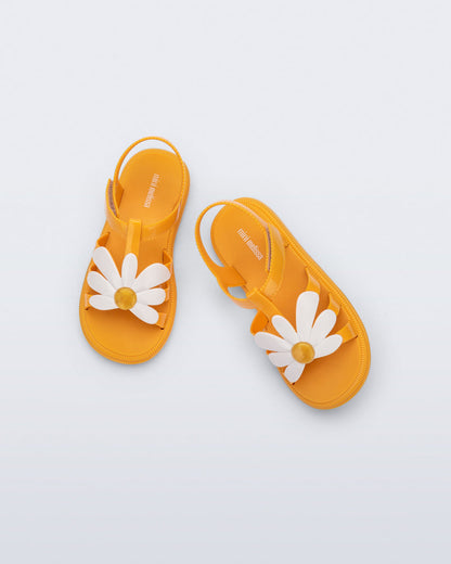 Mini Melissa Hip Bloomy Kids Sandals: Orange
