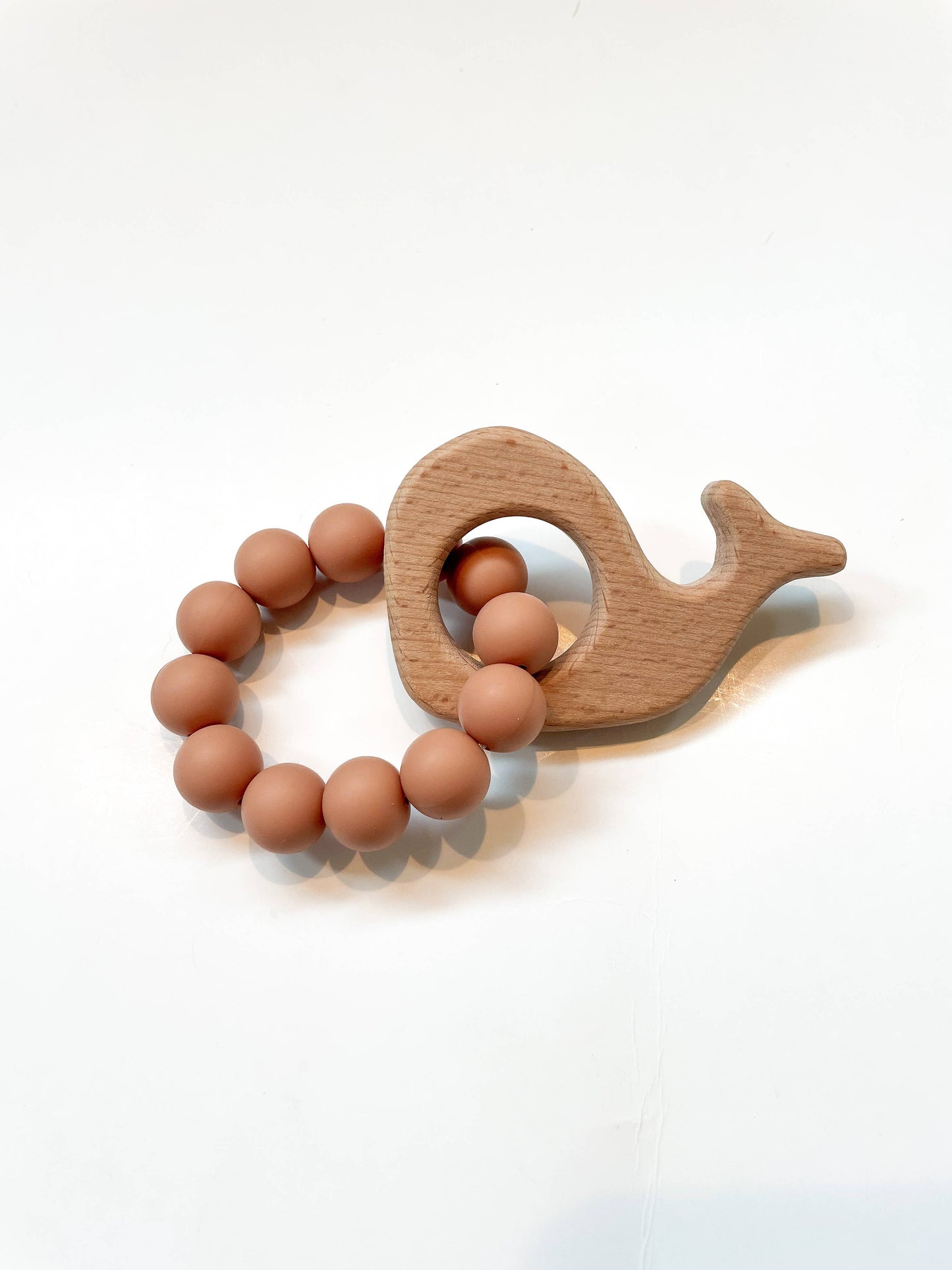 Basic Whale Teether: Taupe