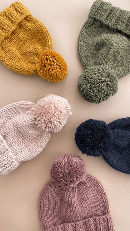 Classic Pom Hat, Blush | Baby & Kids Valentine's Winter Bean: M; 2-5y