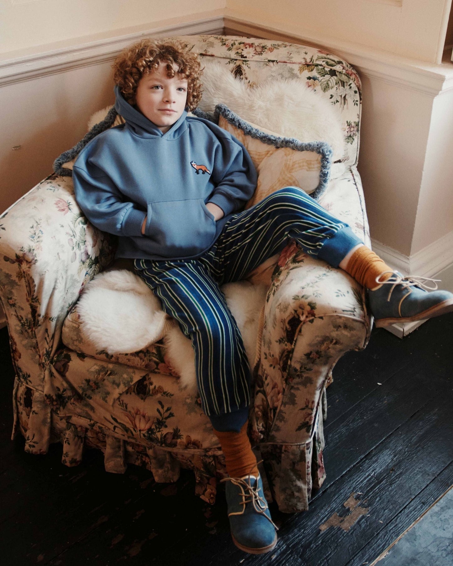 Hooded Sweatshirt - Blue Fox