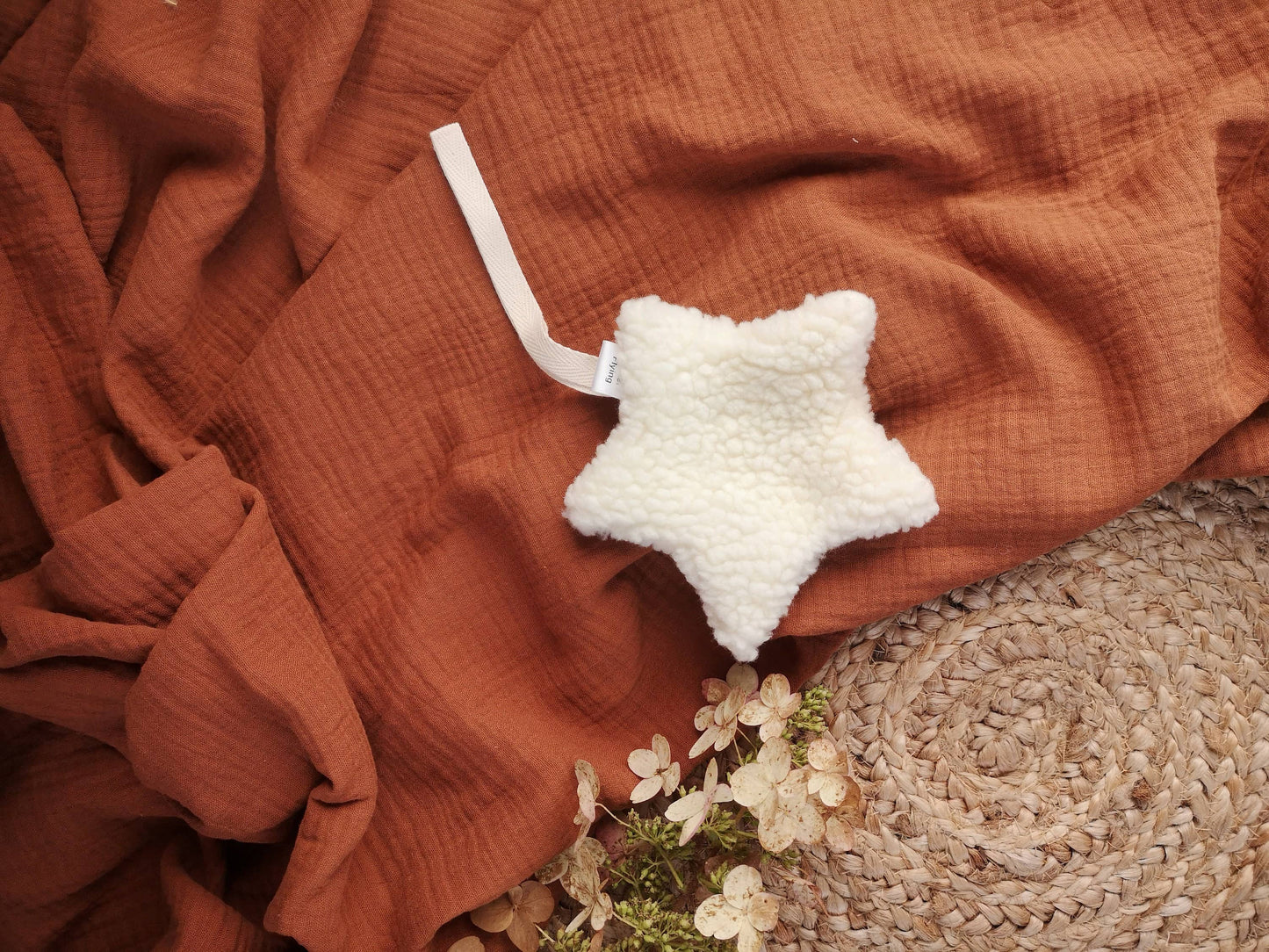 Star Pacifier holder: Beige Star