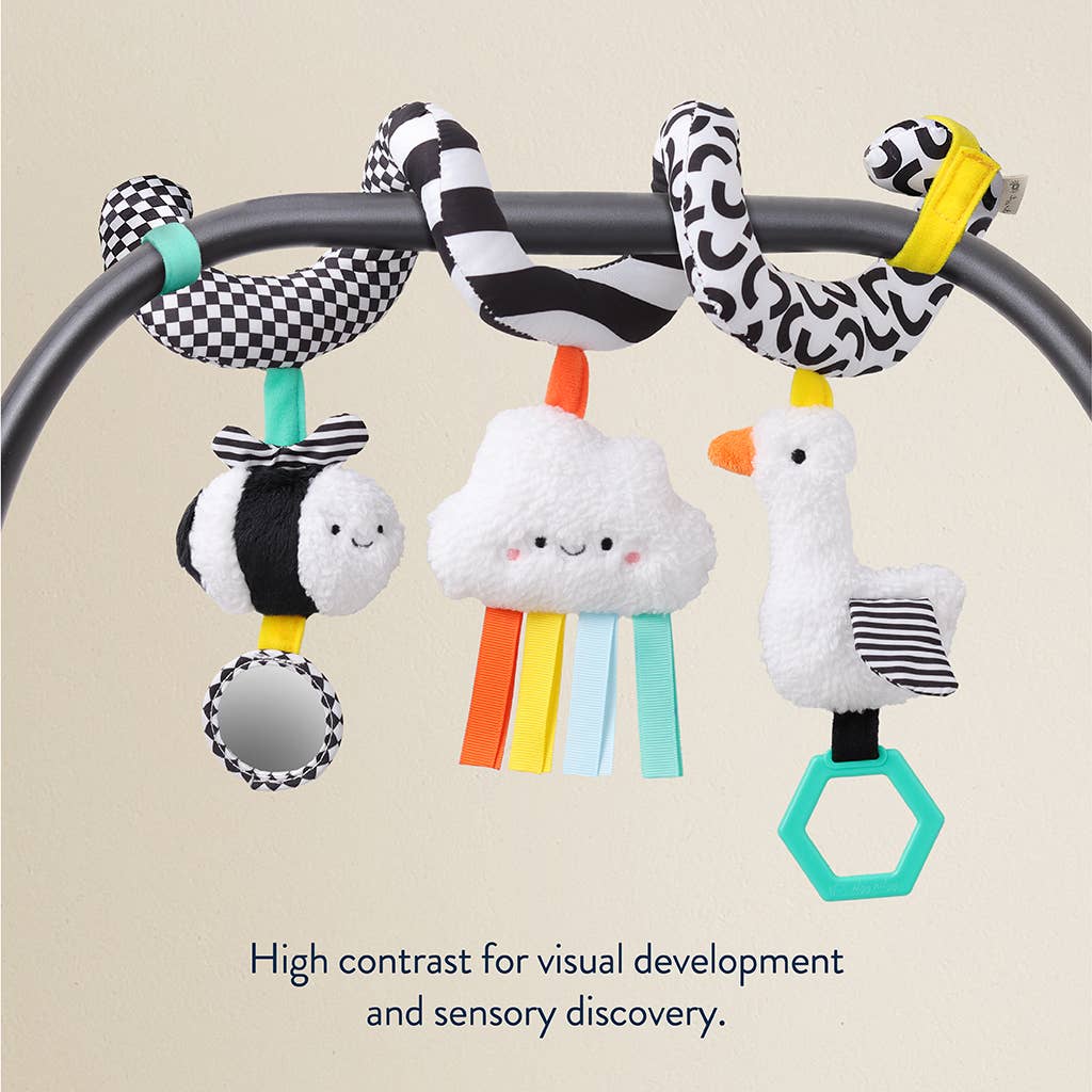 Itzy Bitzy Spiral Car Seat Activity Toy: Farm