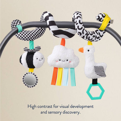 Itzy Bitzy Spiral Car Seat Activity Toy: Farm