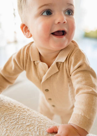 Resort Cable Knit Baby Sweater Cardigan & Pant Set: Oatmeal Heather