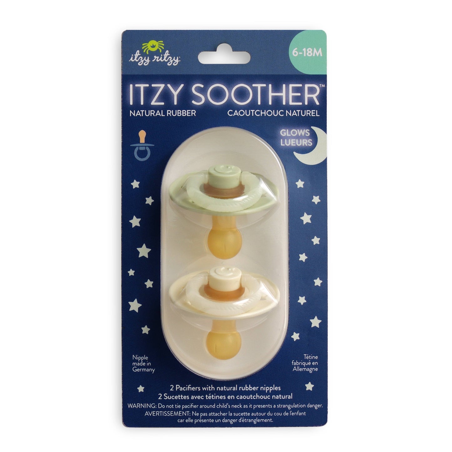 *NEW STYLES* Itzy Soother™ Natural Rubber Paci Sets: Glow - Buttercream + Pistachio 6-18 M