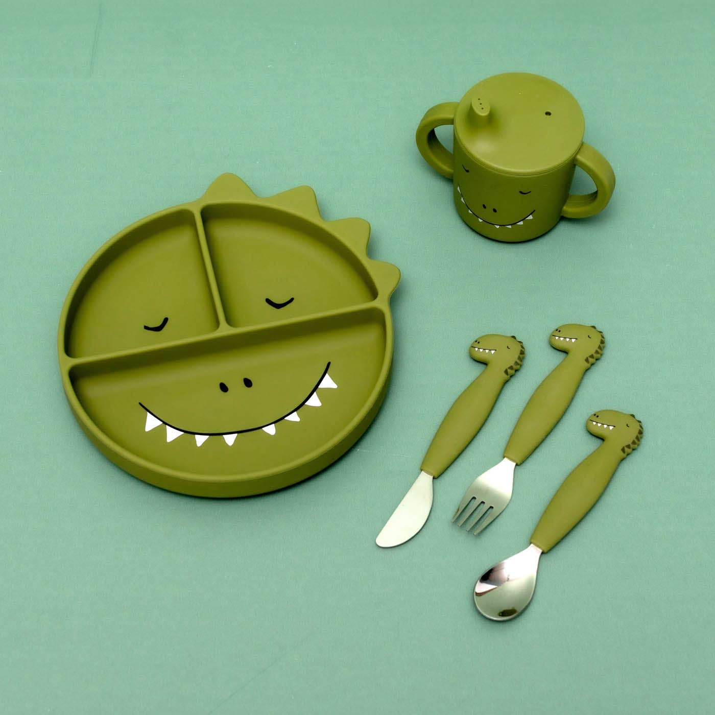 Trixie Silicone Cutlery Set, 3-Pack | Baby Toddler Utensils