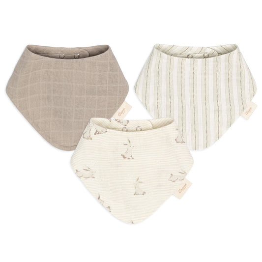 Organic Cotton 3-pc. Bunny Bib Set
