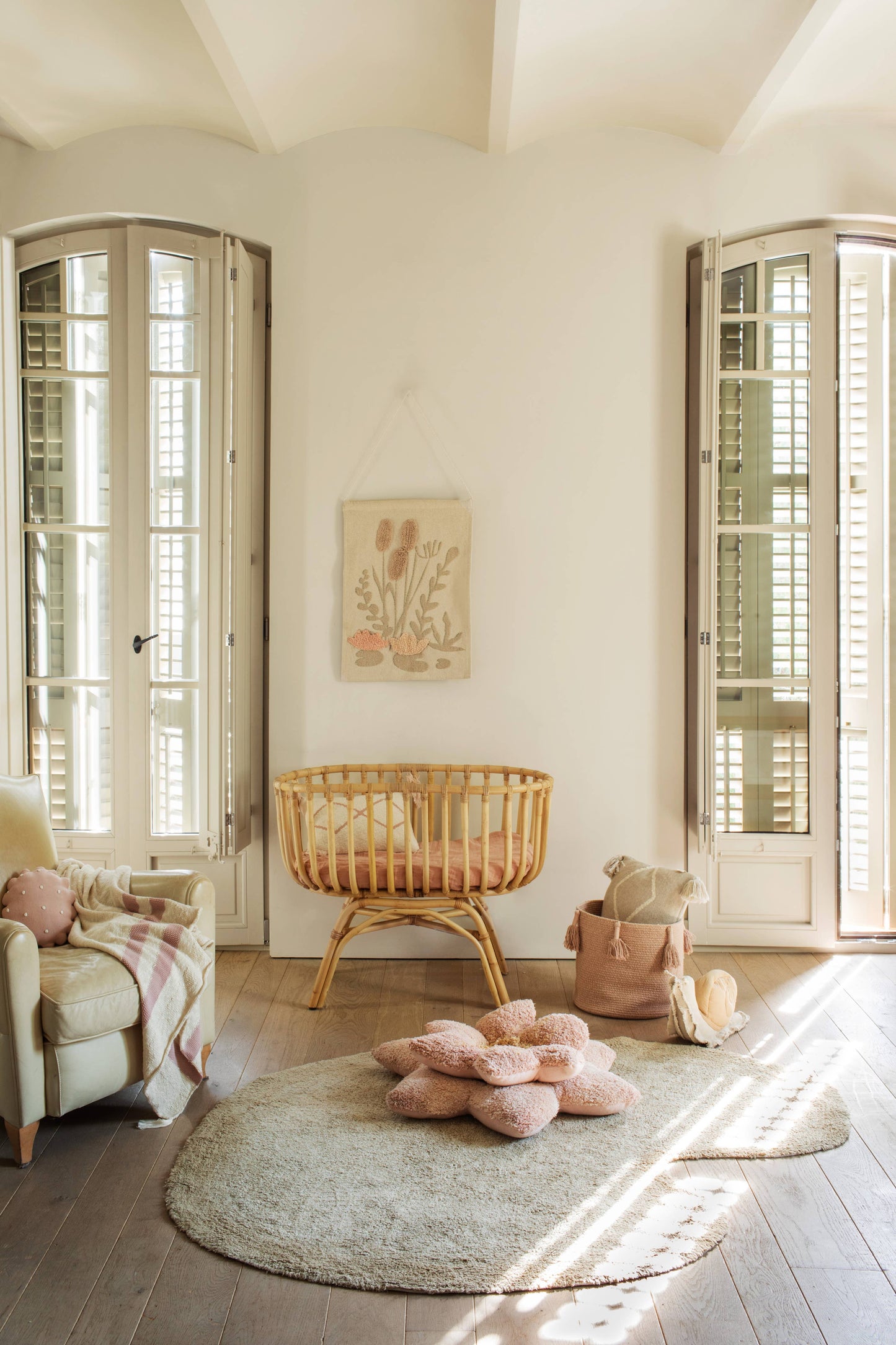 Washable rug Puffy Lily: 4' 7" x 5' 3"