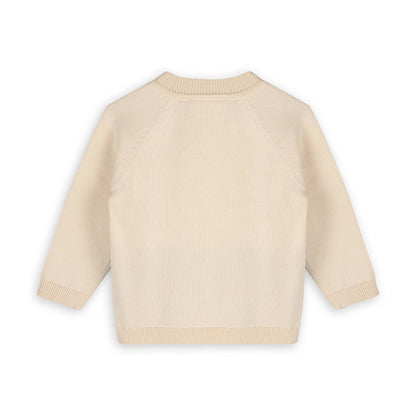 Cars Jacquard Knit Baby Raglan Sweater (Organic Cotton): Natural
