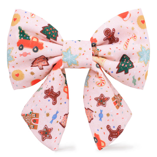 Rifle Paper Co. x TFD Holiday Cookies Lady Dog Bow: Small