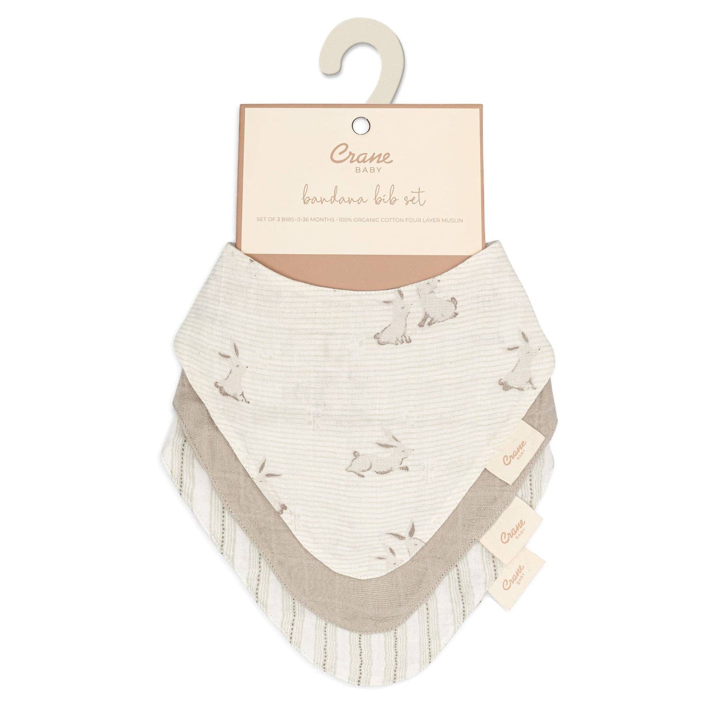 Organic Cotton 3-pc. Bunny Bib Set