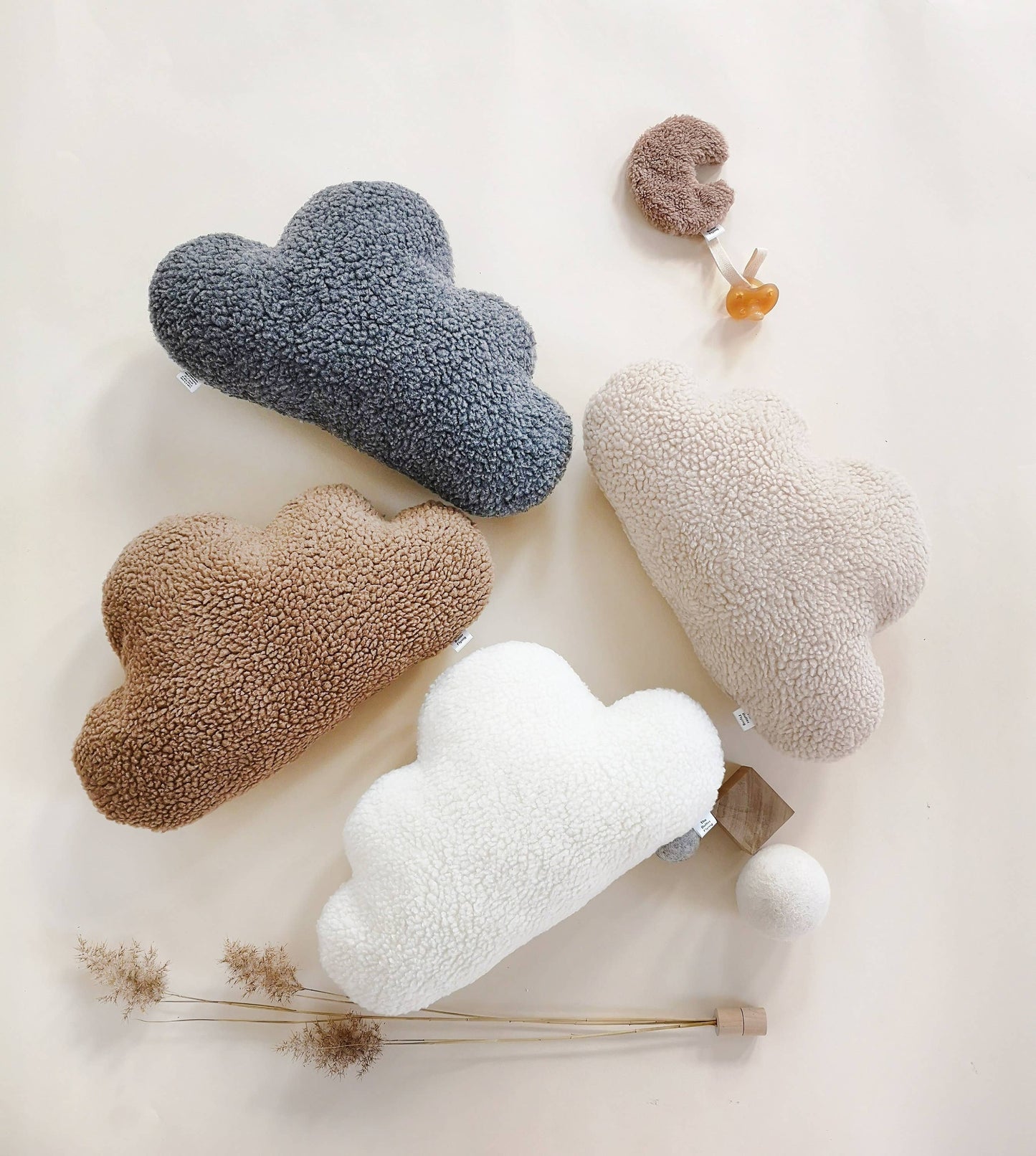 Cloud cushion for children's room, color Ivory: Beige