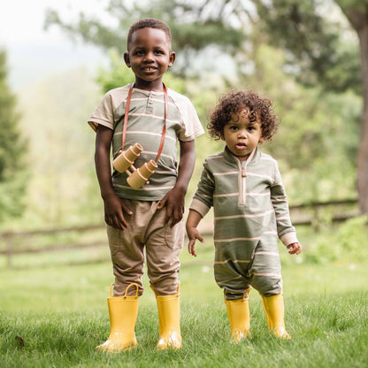 Holland Stripe Infant Tee Set: Tranquility / 12 Months