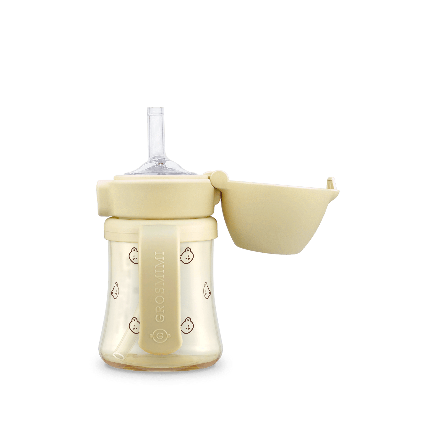 Grosmimi PPSU Straw Cup with Flip Top - 6oz (200ml)